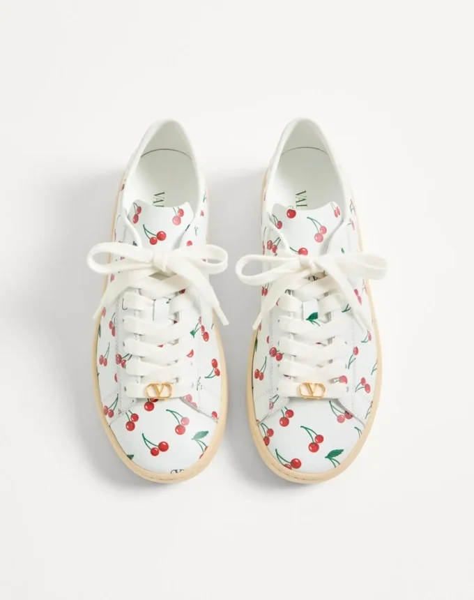 Royco Sneaker In Nappa Calfskin With Cherryfic Pattern