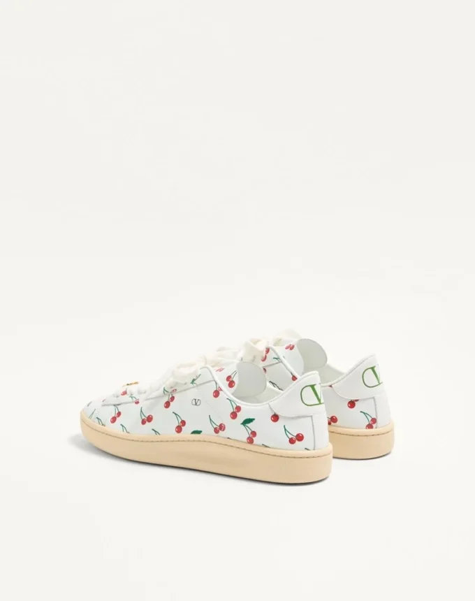 Royco Sneaker In Nappa Calfskin With Cherryfic Pattern