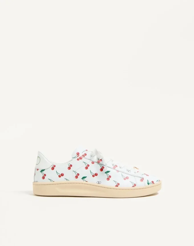 Royco Sneaker In Nappa Calfskin With Cherryfic Pattern