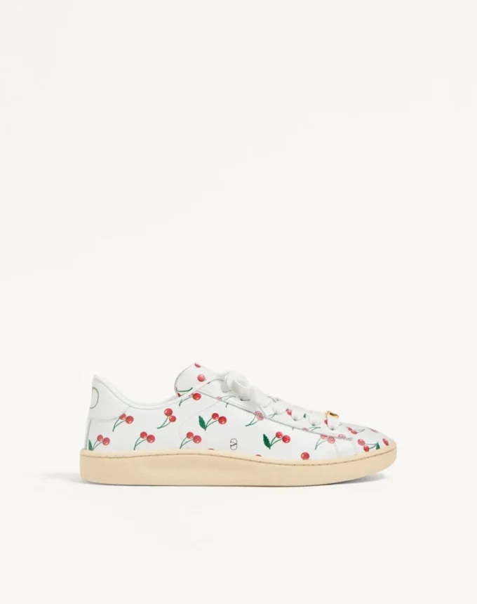 Royco Sneaker In Nappa Calfskin With Cherryfic Pattern
