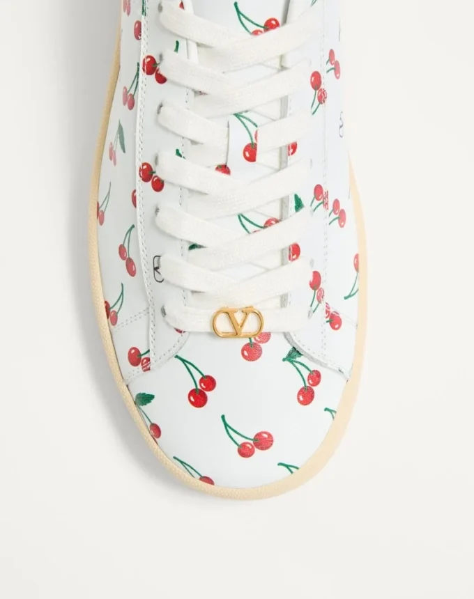 Royco Sneaker In Nappa Calfskin With Cherryfic Pattern