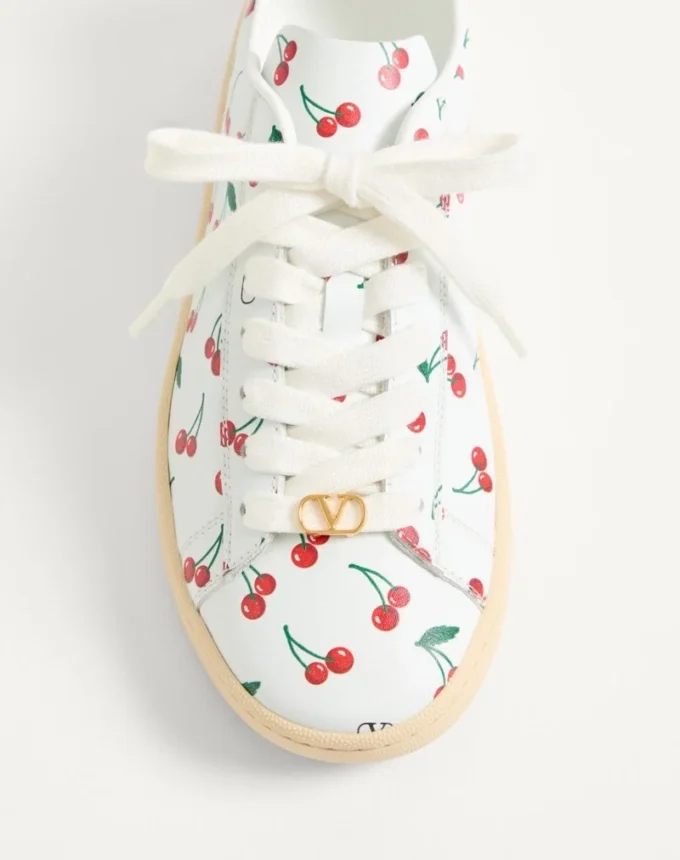 Royco Sneaker In Nappa Calfskin With Cherryfic Pattern