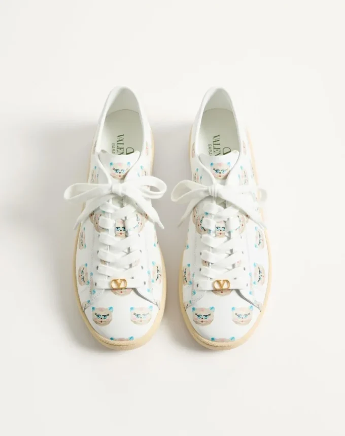 Royco Sneaker In Nappa Calfskin With Le Chat De La Maison Motif