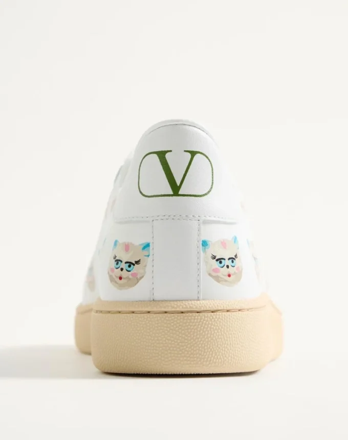 Royco Sneaker In Nappa Calfskin With Le Chat De La Maison Motif