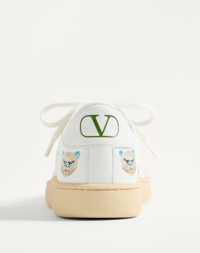 Royco Sneaker In Nappa Calfskin With Le Chat De La Maison Motif