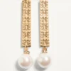 San Fin Metal Earrings With Swarovski® Crystals And Pearls San Fin Metal Earrings With Swarovski® Crystals And Pearls