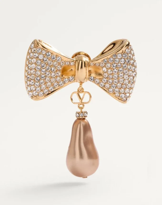 San Fin Metal Earrings With Swarovski® Crystals And Pearls