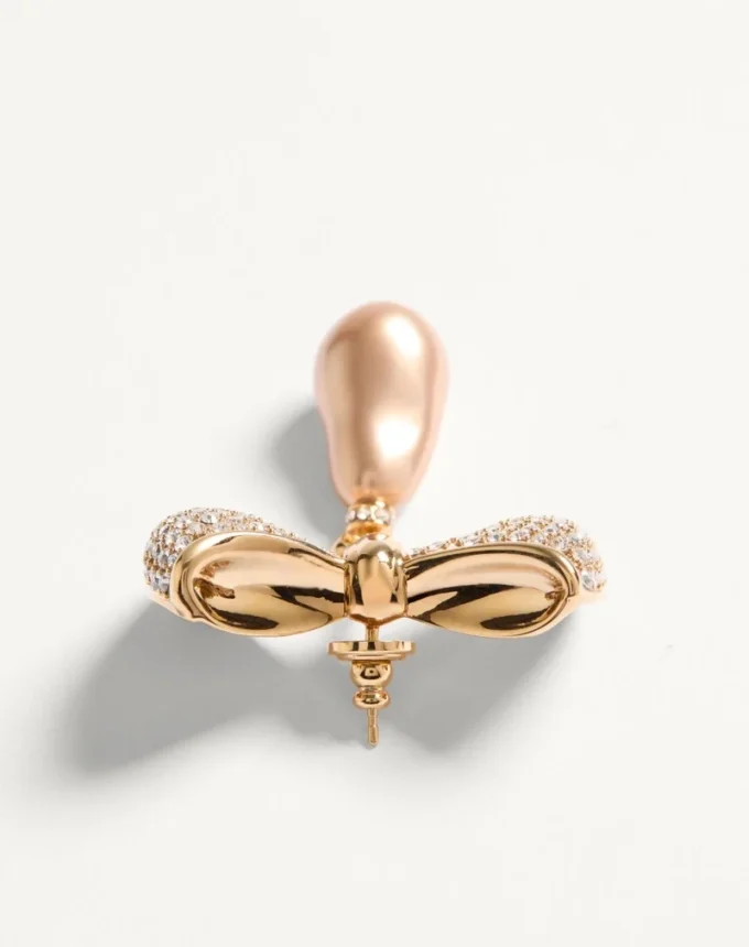 San Fin Metal Earrings With Swarovski® Crystals And Pearls