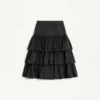 Satin Ruffle Skirt—