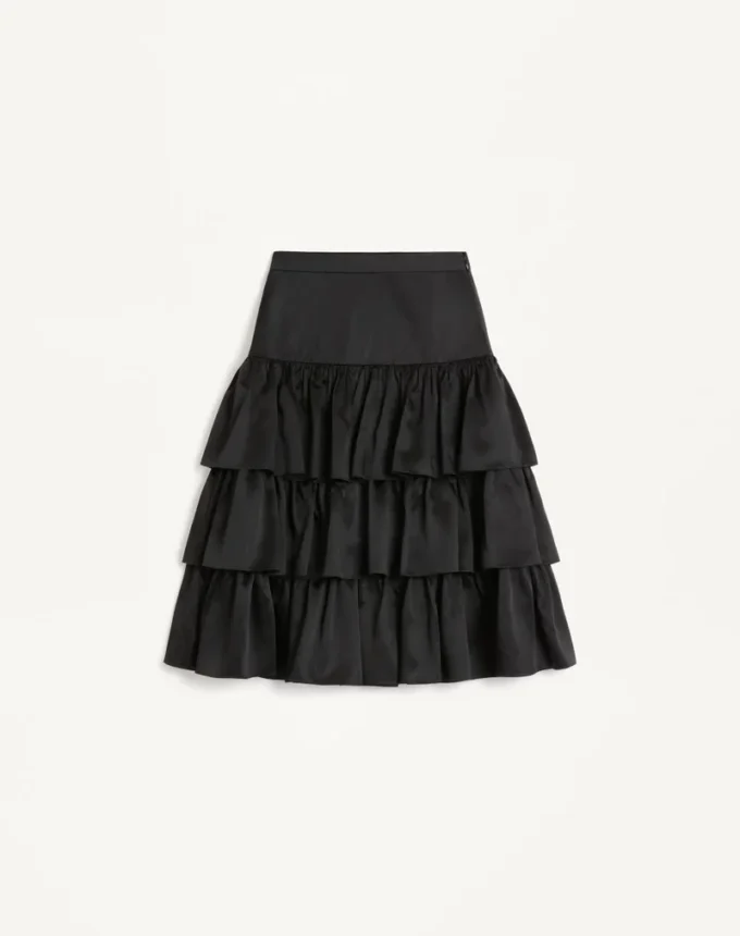 Satin Ruffle Skirt—