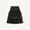 Satin Ruffle Skirt—