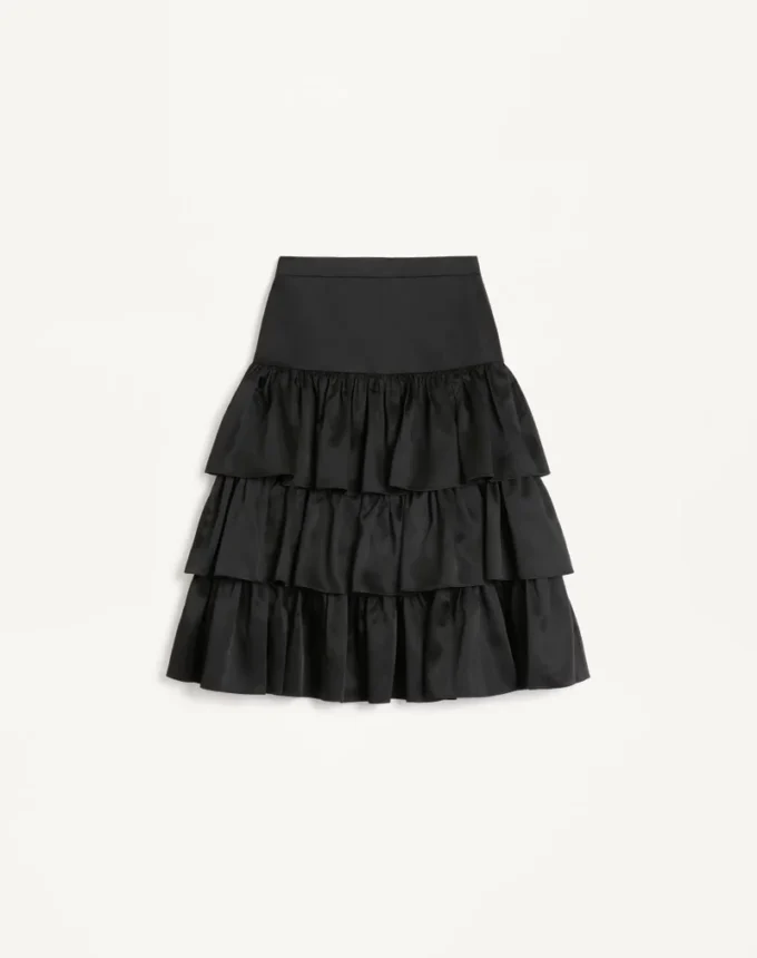 Satin Ruffle Skirt—