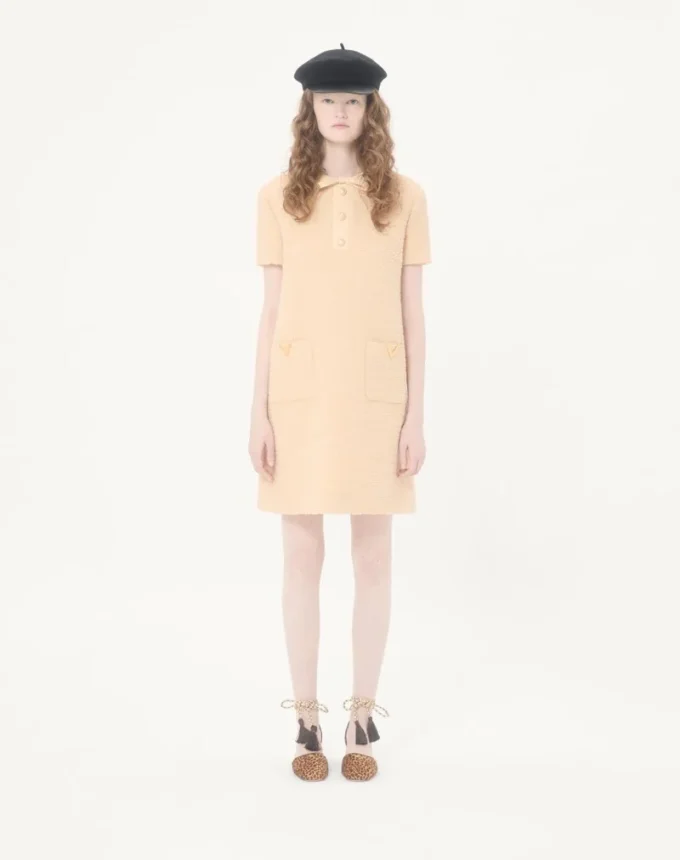 Short Dress in Curly Wool Short Dress in Curly Wool