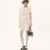 Short Dress In Embroidered Light Linen Short Dress In Embroidered Light Linen