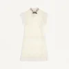 Short Dress In Embroidered Light Linen Short Dress In Embroidered Light Linen