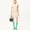 Short Dress In Plain Wool Tweed Short Dress In Plain Wool Tweed