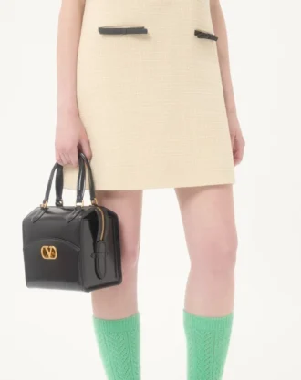 Short Dress In Plain Wool Tweed