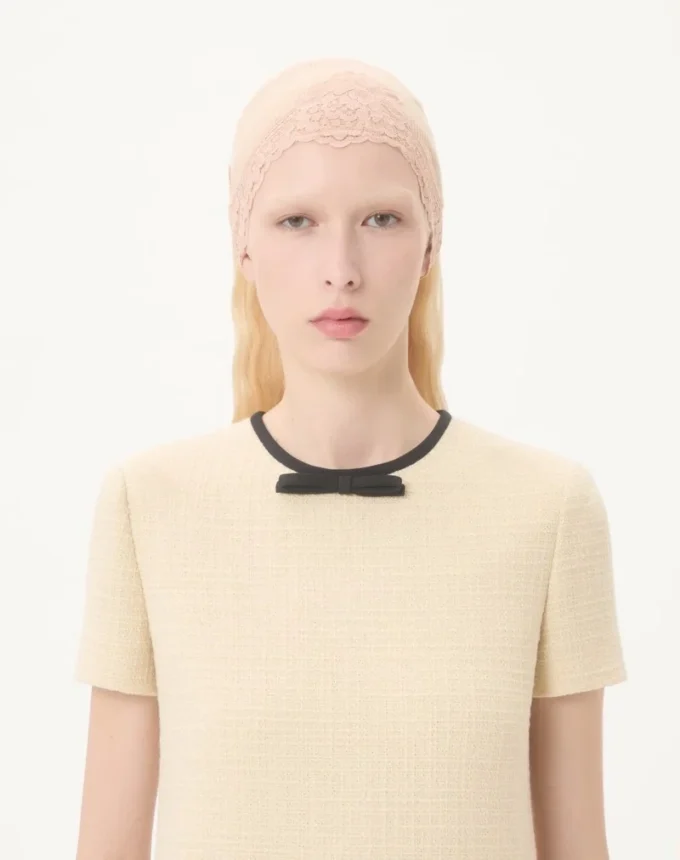 Short Dress In Plain Wool Tweed Short Dress In Plain Wool Tweed