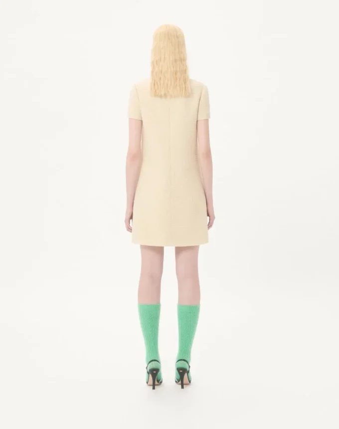 Short Dress In Plain Wool Tweed Short Dress In Plain Wool Tweed