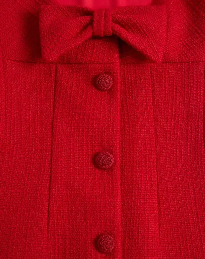 Short Dress In Plain Wool Tweed Short Dress In Plain Wool Tweed