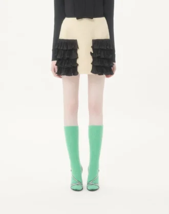 Short Skirt In Plain Wool Tweed Short Skirt In Plain Wool Tweed