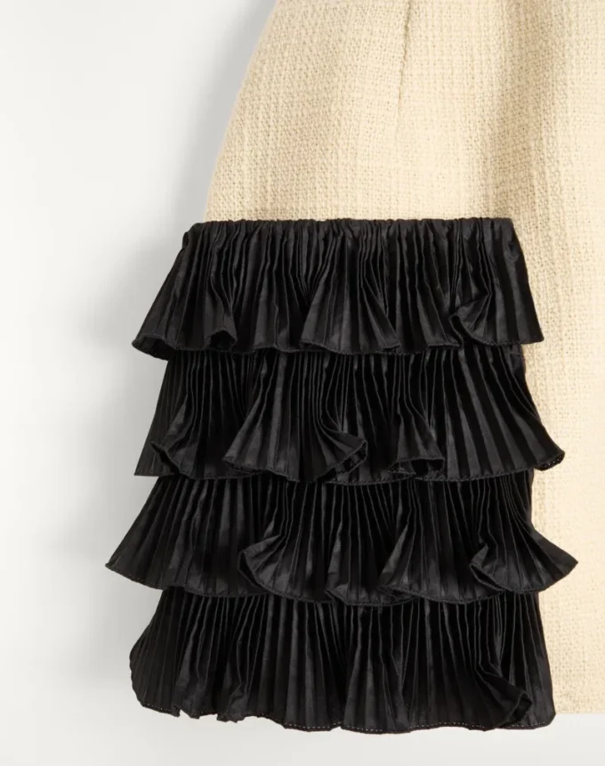 Short Skirt In Plain Wool Tweed Short Skirt In Plain Wool Tweed