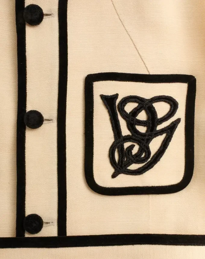 Silk And Jute Canvas Jacket With Vg Embroidery