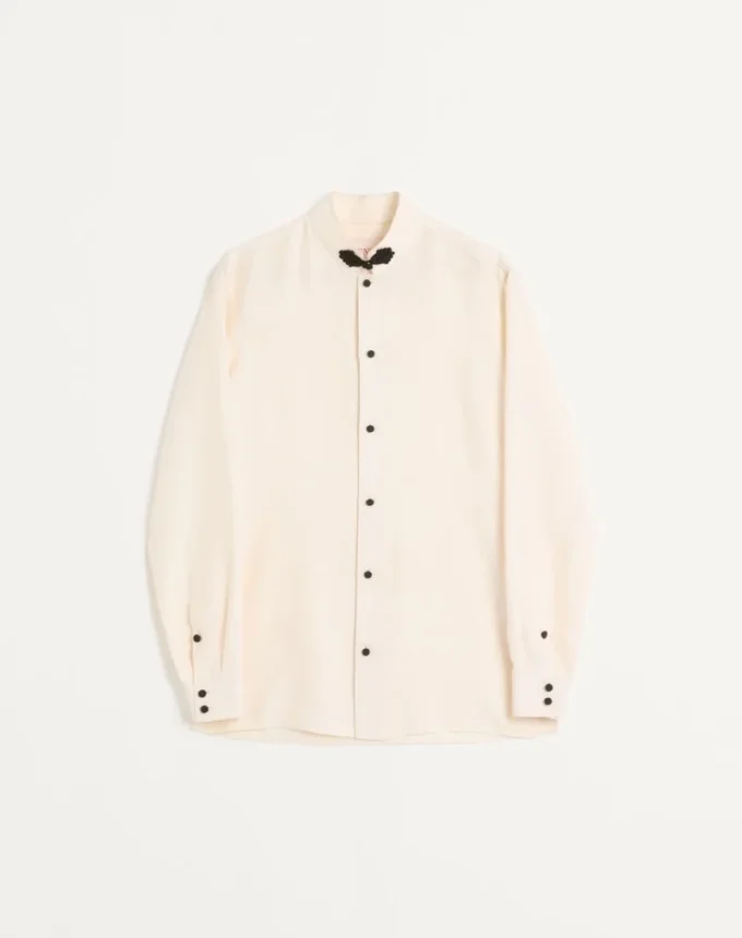 Silk Shantung Shirt With Toggle Silk Shantung Shirt With Toggle