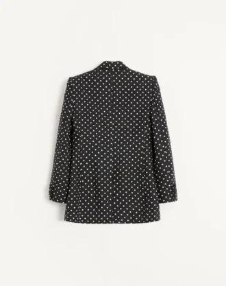 Single-Breasted Shantung Silk Jacket With Plusdepois Print
