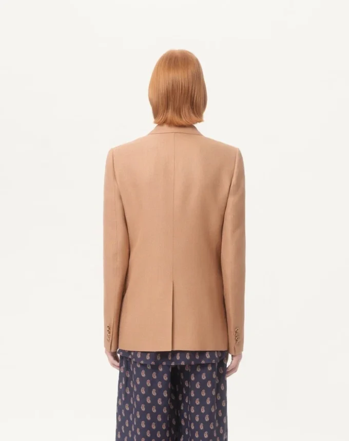 Single-Breasted Viscose Jacket