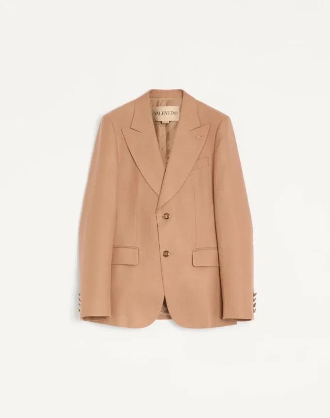 Single-Breasted Viscose Jacket