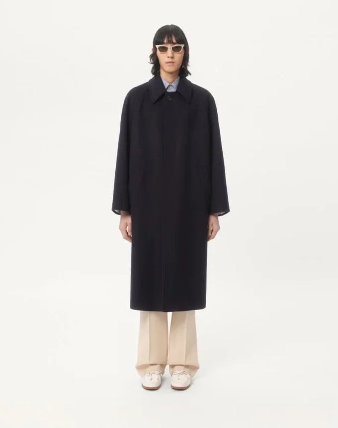 Single-Breasted Wool And Cashmere Coat
