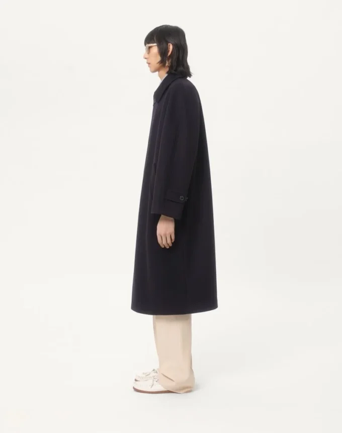 Single-Breasted Wool And Cashmere Coat