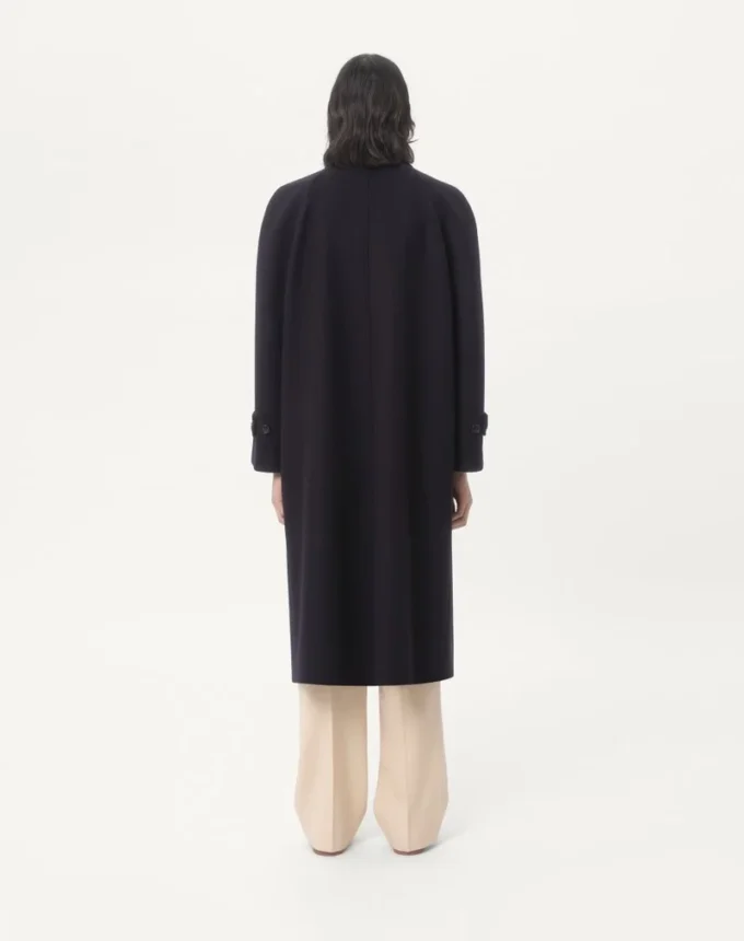 Single-Breasted Wool And Cashmere Coat