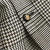 Single-Breasted Wool Jacket With Check Pattern On Houndstooth