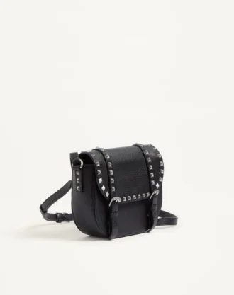 Small Rockstud Grainy Calfskin Crossbody Bag