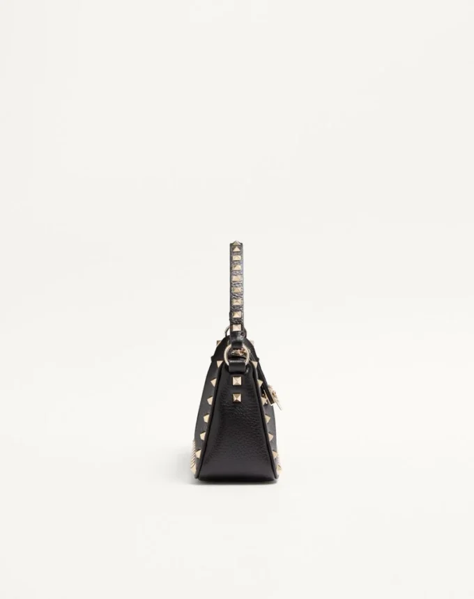 Small Rockstud Grainy Calfskin Crossbody Bag