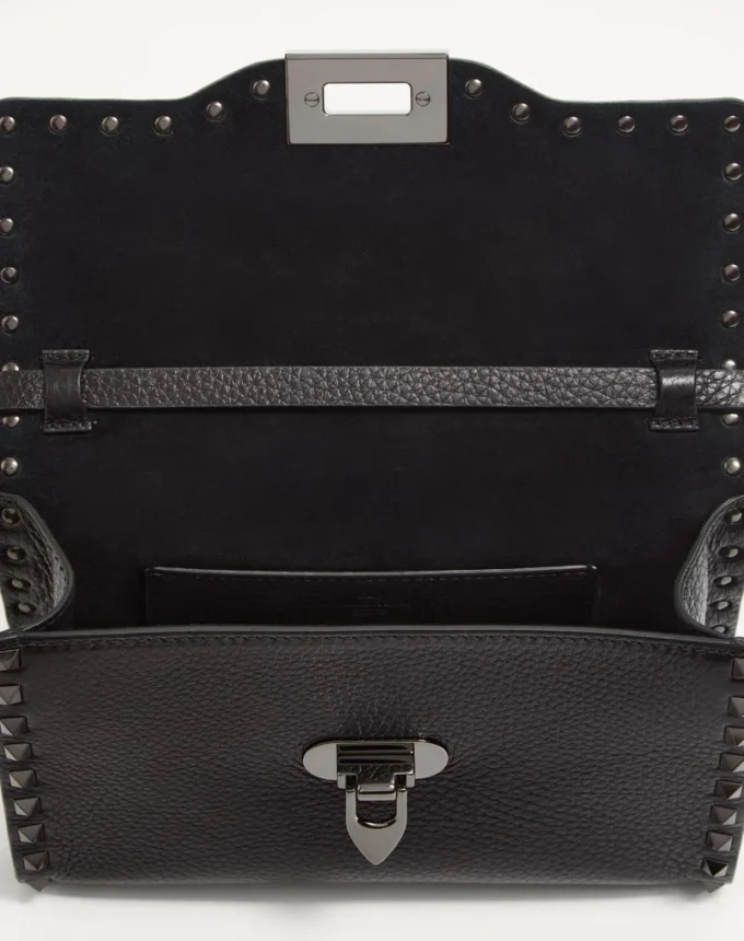 Small Rockstud Grainy Calfskin Crossbody Bag Small Rockstud Grainy Calfskin Crossbody Bag