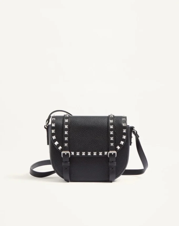 Small Rockstud Grainy Calfskin Crossbody Bag Small Rockstud Grainy Calfskin Crossbody Bag