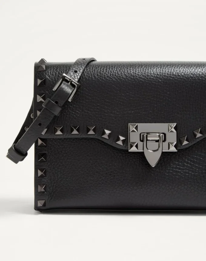 Small Rockstud Grainy Calfskin Crossbody Bag Small Rockstud Grainy Calfskin Crossbody Bag