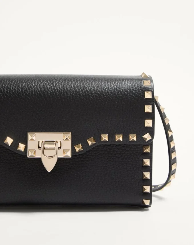 Small Rockstud Grainy Calfskin Crossbody Bag Small Rockstud Grainy Calfskin Crossbody Bag