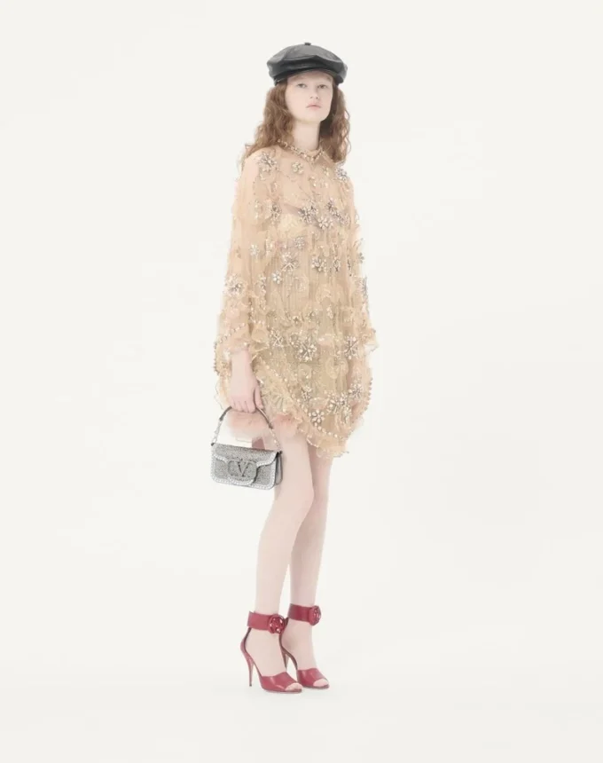 Small Valentino Garavani Locò Shoulder Bag With Rhinestones