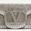 Small Valentino Garavani Locò Shoulder Bag With Rhinestones