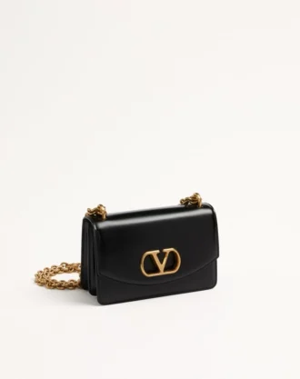 Small Valentino Garavani Vain Shoulder Bag In Shiny Calfskin