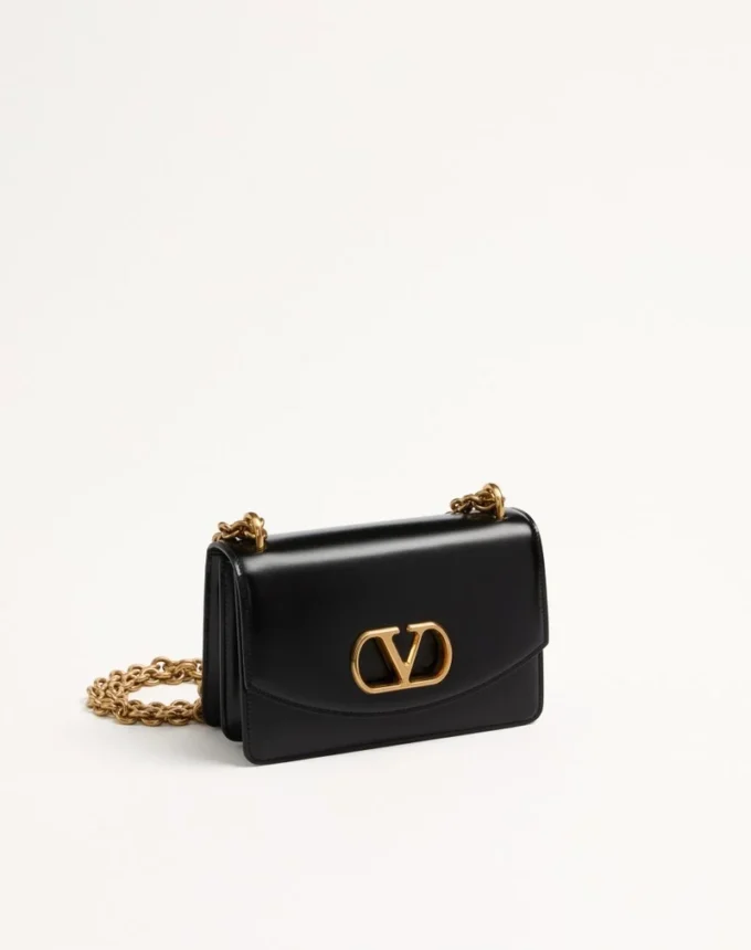 Small Valentino Garavani Vain Shoulder Bag In Shiny Calfskin