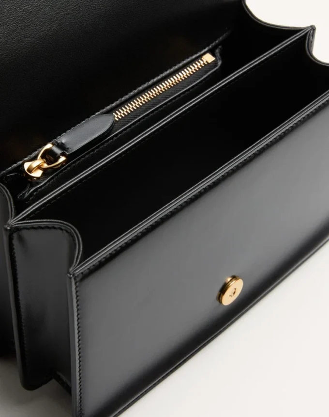 Small Valentino Garavani Vain Shoulder Bag In Shiny Calfskin