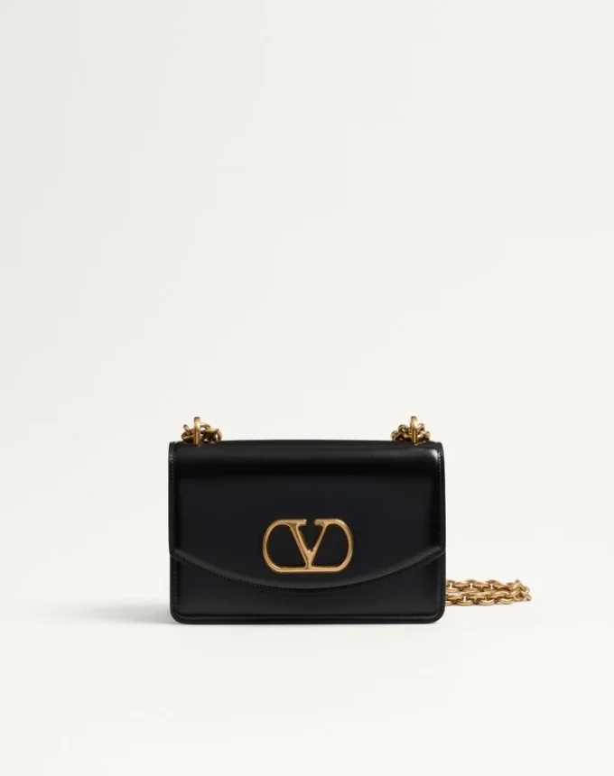 Small Valentino Garavani Vain Shoulder Bag In Shiny Calfskin