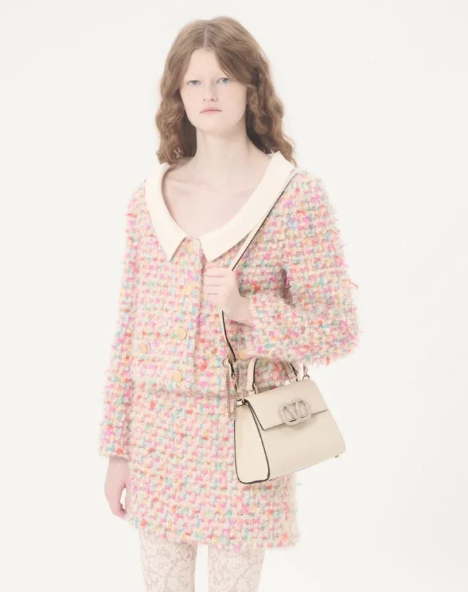 Small Vsling Handbag With Jewel Embroidery