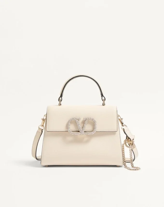 Small Vsling Handbag With Jewel Embroidery