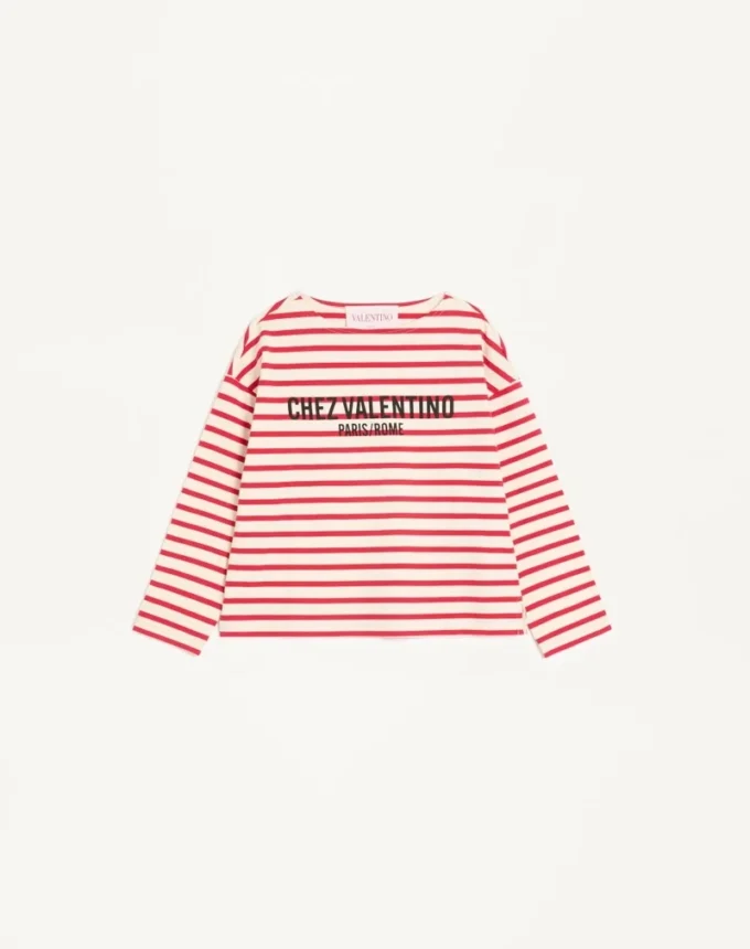 Striped Jersey Cotton T-Shirt